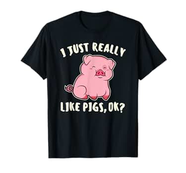 piggs Tシャツ　XL BECAUSE I LOVE PIGGS T I LOVE PIGS Dark Unisex T-Shirt | Piggins and Banks